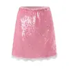 Falda midi elástica de alta gama con adornos de lentejuelas y encaje, novedad de verano, falda corta elegante de lunares ajustada para chica popular