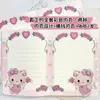 Caderno Capa de Couro A5 Gato Fofo Dormindo com Páginas Internas Pintadas, Planejador Estudantil de Alto Valor, Caderno Fofo com Pauta