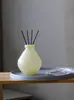 Vaso de Vidro Softhome Escandinavo de Boca Larga com Frisos e Borda Enrolada Plissado Decoração Suave Decorações para Sala Modelo