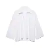 Para Comercio Exterior Europeo y Americano Transfronterizo Ropa de Mujer Aliexpress Más Vendido Otoño Multicolor Holgada Adelgazante Doble Bolsillo Camisa Rayada