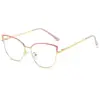 Armazones de Gafas de Dos Tonos Estilo Ojo de Gato de Moda Transfronterizos 2025 con Patas de Metal con Resorte y Lentes Fotocromáticas para Miopía