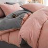 Conjunto de Cama de Algodão Lavado de Quatro Peças Algodão Puro Lençóis de Cama Capa de Edredom Algodão 2025 Novo Roupa de Cama de Alta Qualidade