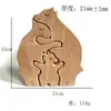 Artesanía de Estatua de Madera Personalizada de Fábrica Amor Familia Hogar Talla Decorativa en Madera Adornos de Escritorio para Sala de Estar Personalizado