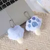 Bolsa de Pelúcia com Pingente de Picolé Patinha de Gato Judy Nick Desenho Animado Rosa Fofo Chaveiro