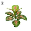 Suministros de Fábrica de Artesanías Fuente Flores Artificiales Artificiales, Plantas Verdes Falsas, Taro Corazón Rojo, Lirios de Calas, Paisajismo, Decoración del Hogar