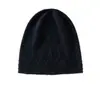 Chapéu slouchy de flor torcida 100% caxemira pura para homens e mulheres, estilo outono e inverno, chapéu de tricô, quente, proteção para as orelhas, chapéu de lã, touca, chapéu para o frio