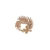 Broche de Espiga de Trigo de Cristal de Imitación Dorada, Suéter de Lujo Ligero de Alta Gama, Pin de Ramillete de Alta Gama, Accesorios de Ropa Fijos al por Mayor
