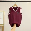 Novo colete de tricô com gola V para coro infantil masculino e feminino Roupas de performance britânicas suéter pullover infantil atacado
