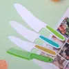 Spot de fábrica cortador de frutas de plástico de seguridad para niños juego de tres piezas cortador de pasteles herramientas para hornear cuchillo de pan