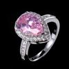 Elle Mosha Cruzamento de Fronteiras Amazon Drop Anel Feminino de Diamante Banquete de Casamento Moda Elegante Anel Ins