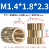 M1-M10 porca de cobre recartilhada para injeção trabalhador porca de cobre recartilhada reta inserto de cobre embutido porca de inserção de fusão a quente