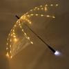 Novo LED Guarda-chuva Luminoso Automático Homens e Mulheres Alça Longa Lanterna Guarda-chuva Fotografia Palco Bar Desempenho Adereços Guarda-chuva Transparente