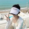 Sombrero Protector Solar para Mujer Nuevo Sombrero de Copa Vacía Verano Rostro Descubierto Rostro Pequeño Sombrero para el Sol Correr Deportes Coreano Lengua de Pato