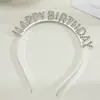 Acessório de Cabeça Transfronteiriço Feminino FELIZ ANIVERSÁRIO 18 Faixa de Cabeça com Letras Feliz Aniversário Decoração de Bolo Faixa de Cabeça para Festa