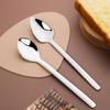 Cuchara para raspar barro para niños al por mayor de fabricantes, cuchara de acero inoxidable, cuchara para cavar puré de frutas para bebés, cuchara para bebés 304, vajilla para niños