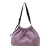 Bolso de Tela de Nylon de Color Sólido Casual a la Moda 2025 Nuevo Simple Versátil para Almacenamiento Plegado Bolso de Hombro Cruzado