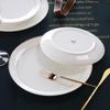 Prato de porcelana de osso Talheres Prato de bife doméstico Prato plano grande Prato raso Prato de estilo ocidental Prato de Phnom Penh Prato ocidental