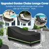 Funda Protectora para Silla Reclinable de Exterior, Tela Oxford Engrosada 420D, Impermeable, Resistente al Sol, a Prueba de Polvo, Funda para Silla de Muebles de Patio