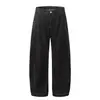 Jeans American High Street Cleanfit Negro Scimitar para Mujer, Estilo Nuevo, Lavados, Pantalones Anchos Rectos Sueltos
