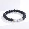 Design de Pulseira de Contas de Turquesa Natural de Nicho Pulseira Empilhável Retro Elástica Ajustável Par Jade