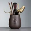 Cerimônia do Chá Seis Cavalheiros traje Doméstico Areia Roxa Porta-Canetas Acessórios Daquan Arte do Chá Ébano Luxo Leve Chinês Kung Fu Conjunto de Chá