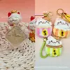 Pingente de ouro quadrado 999 de pura sorte série gatinho de pelúcia com cordão para promoção de live streaming no TikTok