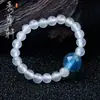 Anillo de Cristal de Piedra Natural Anillo de Cuentas de Nicho Verde Tianshan Moda Versátil Ins Joyería de Moda para Mujer Estilo Étnico