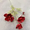 4 Cabezas de Flores de Cosmos, Flores Silvestres Pastorales Frescas y Sencillas, Flores y Follaje Decorativos para Paredes de Fondo, Flores Artificiales