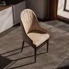 Silla Minimalista Moderna de Lujo Ligero, Silla de Comedor para Hotel, Taburete con Respaldo para Casa de Alquiler, Silla Suave para Ocio en Casa y Mahjong