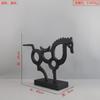 Escultura de hierro fundido con geometría creativa de estilo europeo transfronterizo, adorno para sala de estar, vinoteca, entrada, modelo de habitación, decoración del hogar