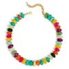 Nuevos Productos Transfronterizos Europeos y Americanos, Collares de Cuentas de Resina Coloridos, Cadenas para Clavícula de Acrílico Estilo Bohemio, Accesorios Versátiles para Mujer