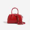 Bolsa vermelha com ferragens prateadas, bolsa tiracolo simples, estilo coreano, bolsa de casamento Boston Bride, disponível diariamente