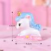 Decoración de pastel micro paisajismo bonsái suculenta decoración animal lindo hogar escritorio corazón de niña decoración de unicornio