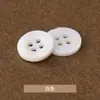 Botones de Concha Natural de Borde Ancho con Cuatro Agujeros para Accesorios de Ropa, Camisas, Blusas y Trajes por Jinda