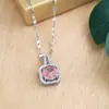 Accesorios para Mujer Cobre Microincrustado Circonita Simple Acero Inoxidable Collar Lujo Ligero Moderno Nicho Joyería para Clavícula Geométrica Moda Ol