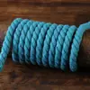 Cuerda de algodón de tres cabos para manualidades, cuerda decorativa blanca, cuerda de unión tejida a mano, cuerda de cáñamo gruesa, cuerda para bolsa de cordón, cuerda fina torcida resistente al desgaste