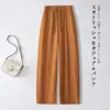 Novas calças de outono de cintura alta, perna reta, emagrecedoras, 2026, casuais, fluidas, versáteis, moda, calças de perna curva