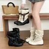 Botas de verano de cuero suave con hebilla estilo japonés para aumentar la altura y estilizar, nuevas sandalias de ballet únicas dulces y frescas para mujer