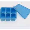 Forma de gelo silicone seis furos quadrada grande capacidade auto contida capa macia para evitar entrada de corpos estranhos materiais de grau alimentício doméstico