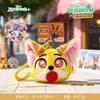 Pingente de porta-moedas de pelúcia autêntico de Zootopia, chaveiro fofo de cabeça de animal, bolsa para guardar fones de ouvido, pequeno presente