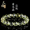 Pulsera de Cristal Natural Citrino Corte Diamante Facetado Jiuya Pulsera de Cuentas Sueltas Facetadas de Cristal Amarillo Venta al por Mayor