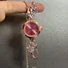 Relógio Floral Rosa Vintage com um Toque de Luxo Leve e High-End, Joia de Pulseira Ajustável Única