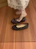 Sapatilha Feminina Macia com Laço e Solado Flexível 2026 Estilo Ballet Primavera Nova Sapatilha Mary Jane Rasteira Polka Dot Estilo Francês