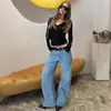 Comércio Exterior Europeu e Americano Transfronteiriço Primavera e Outono Novos Produtos Slim Decote V Cintura Interna Ajustada Manga Longa Camiseta Feminina Camisa da Moda Tendência