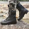 Fornecimento Transfronteiriço de Botas Novas de Cano Alto para Homens, Impermeáveis para Exterior, Delta para Caminhada e Deserto, Tamanho Grande, Botas de Combate Cor Areia