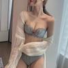 Dos Formas de Usar: Sujetador Inalámbrico Push-Up Grueso para Pecho Pequeño para Mujer, Bandeau Strapless con Cierre Frontal para Hombros Descubiertos