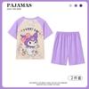 Pijamas2024 verano pijamas coreanos para niños conjunto de manga corta dibujos animados niños y niñas ropa para el hogar ropa infantil al por mayor