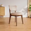 Cadeira de Jantar em Madeira Maciça para Casa, Restaurante, Hotel, Cadeira Confortável com Encosto, Estilo Nórdico, Luxo Leve, Cadeira Simples para Mesa de Jantar e Banqueta