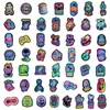 50 pegatinas de graffiti de control de juegos temáticas de dibujos animados, creativas, de colores neón y personalizadas para botellas de agua, patinetas y maletas - Pegatinas impermeables de PVC