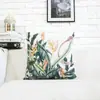 Tecido com Tema de Planta Pastoral do Sudeste Asiático Almofada de Algodão e Linho para Quarto, Escritório, Carro, Almofada Grande com Opção de Logo